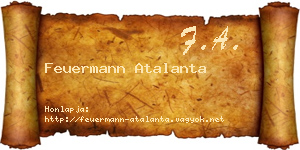 Feuermann Atalanta névjegykártya